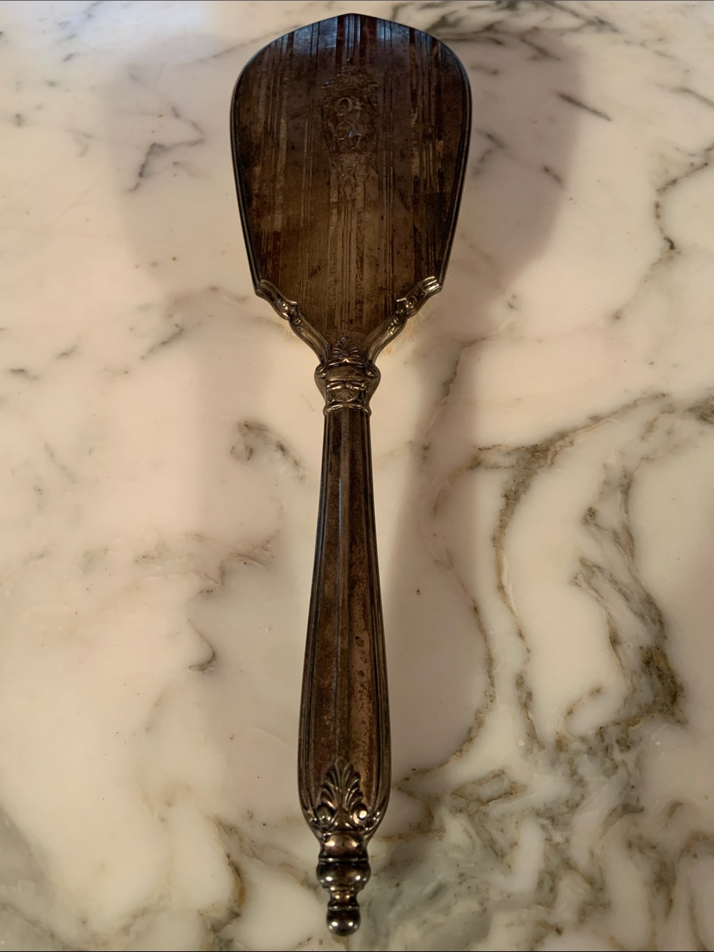 Antique Sterling Silver Hand Held Hair Brush by Webster
